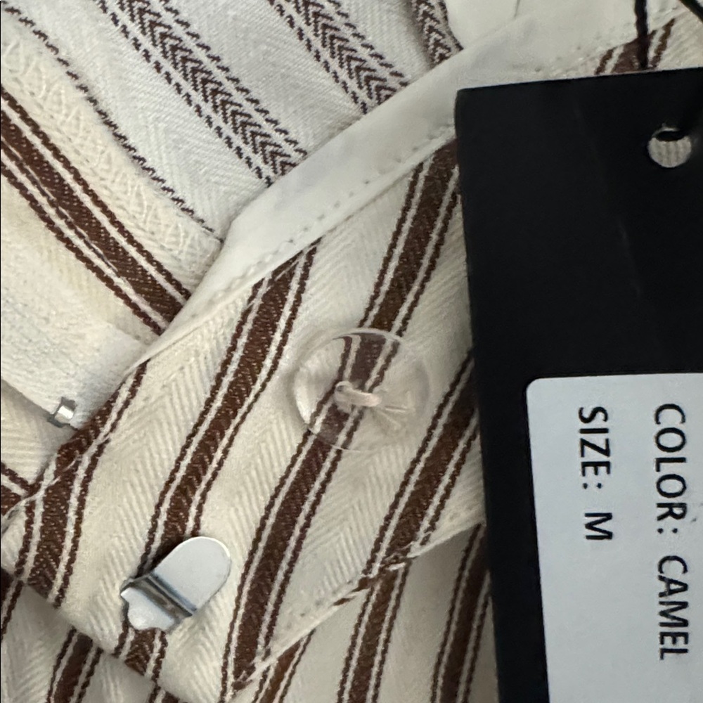 GALITA 🔥 2 Pc Flattering Stripes Stunning Tie Back Pant Suit  Boutique Size Med - Picture 12 of 12